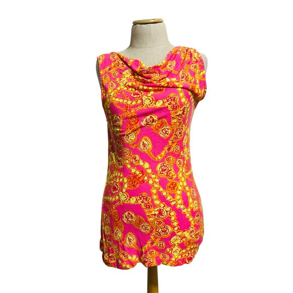 Lilly Pulitzer Womens Sz S Sleeveless Cowl Neck Tank Top - Picture 1 of 9